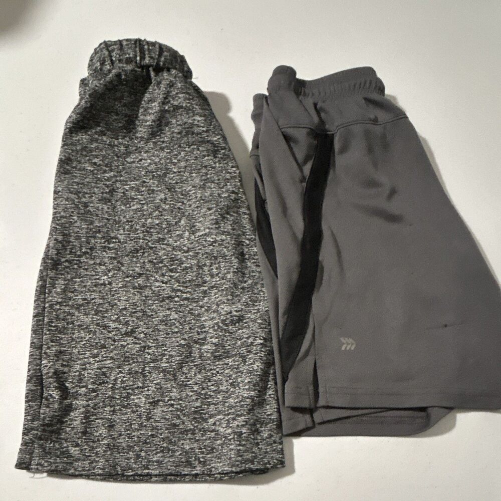 SHEIN + All in Motion Boys Mesh Athletic Shorts Size 10 Heathered Gray/Black